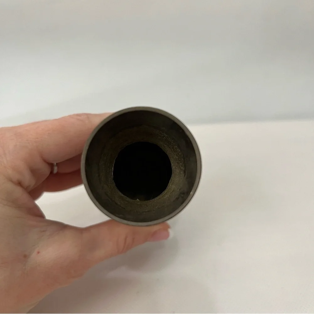 Vintage Etched Brass Mini Bud Vase